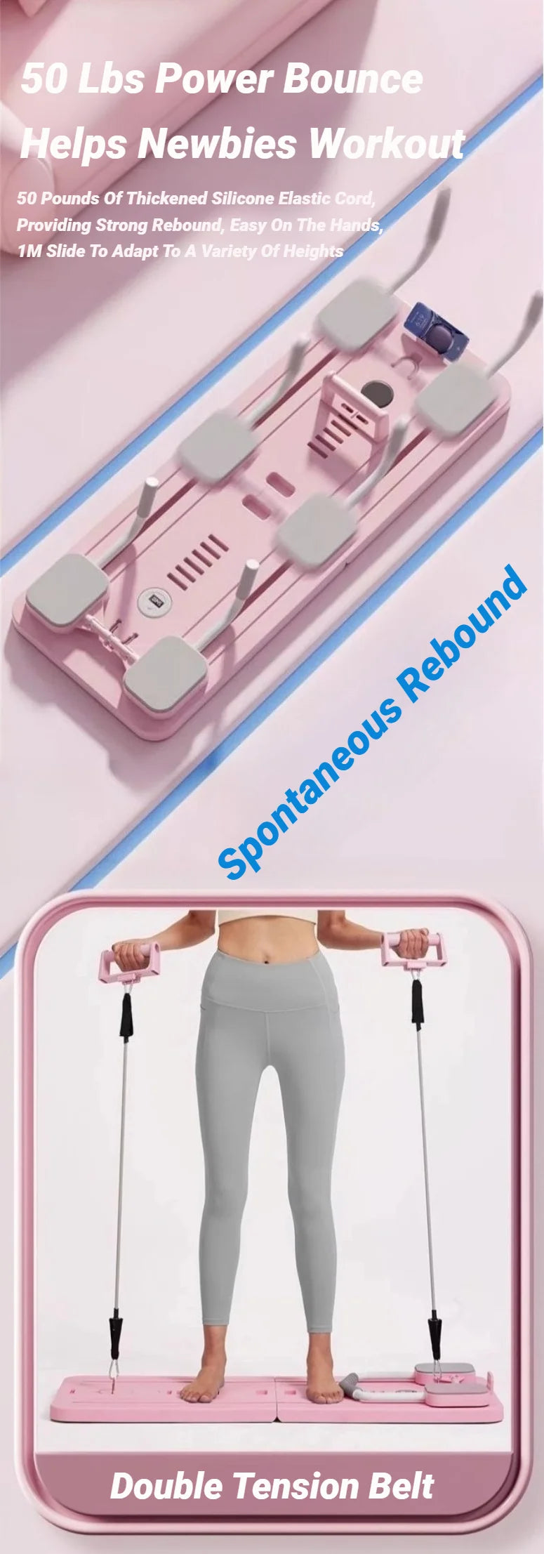 Abdominal Exercise Board Fitness Slimming Tummy Automatic Rebound Leg and Arm Adjuster Multifunctional Equipment