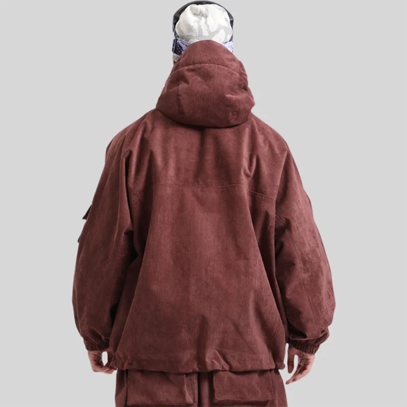 GSOU SNOW New Ski Jacket Loose Warm Windproof Snow Garment Waterproof Wear Resistant Skiing Clothing Winter Outdoor Sports Tops