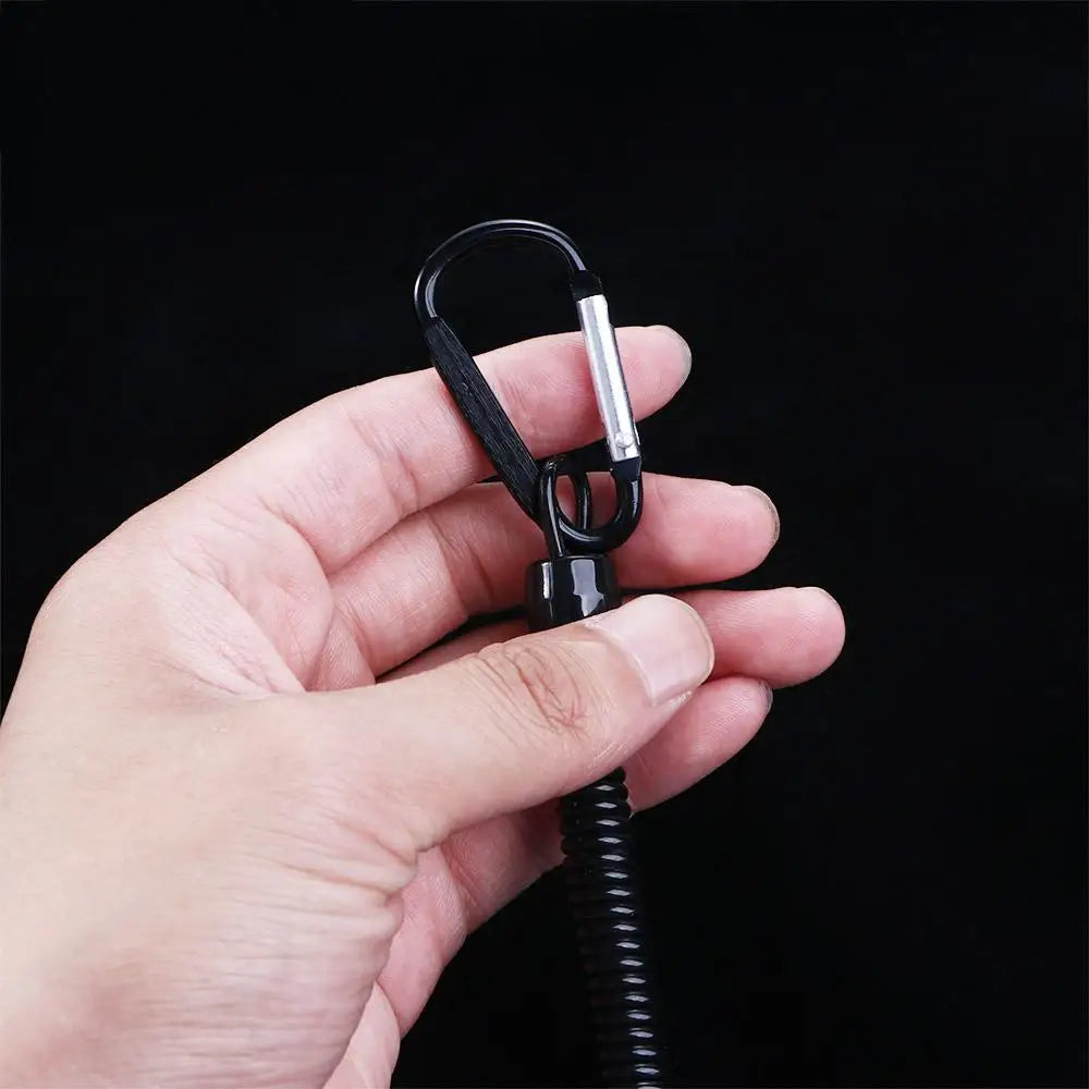 Hiking Accessories Climbing Anti-lost Tools Keyring Tackle Retractable Lanyards Fishing String Spring Rope Carabiner