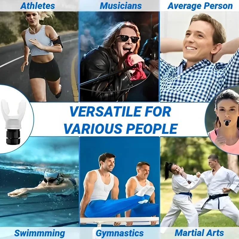 Breathing Exercise For Lungs Portable Breath Fitness Exerciser Device Endurance Workout With Adjustable Resistances Sports