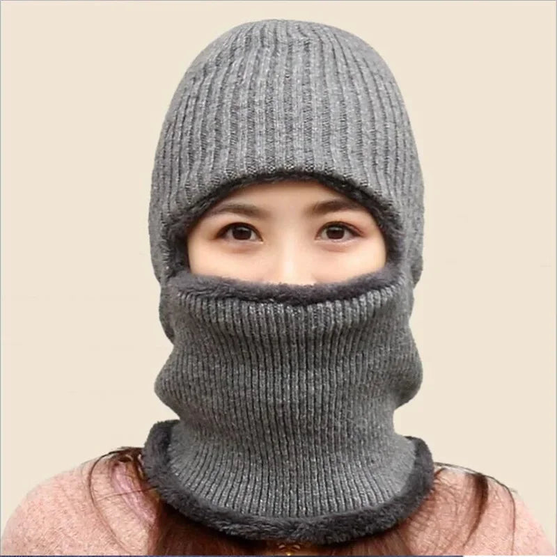 Ski Mask for Men Knitted Full Winter Face Mask 1 Hole Balaclava Ski Hat for Cold Weather Men Women