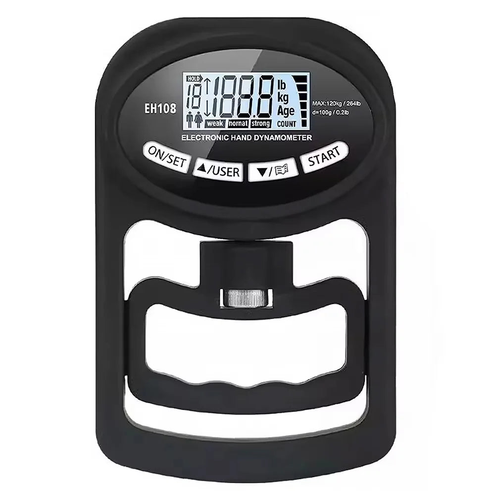 Digital Hand Dynamometer Hand Grip Strength Trainer USB Rechargeable Grip Strengthener Hand Exerciser Meter for Home School Use