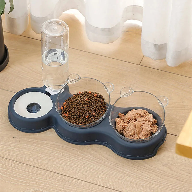 Pet Bowl Cat Bowl Dog Bowl Automatic Drinking Bowl Cat Food Bowl Anti Slip Double Bowl Easy To Clean Pet Supplies Cat Supplies