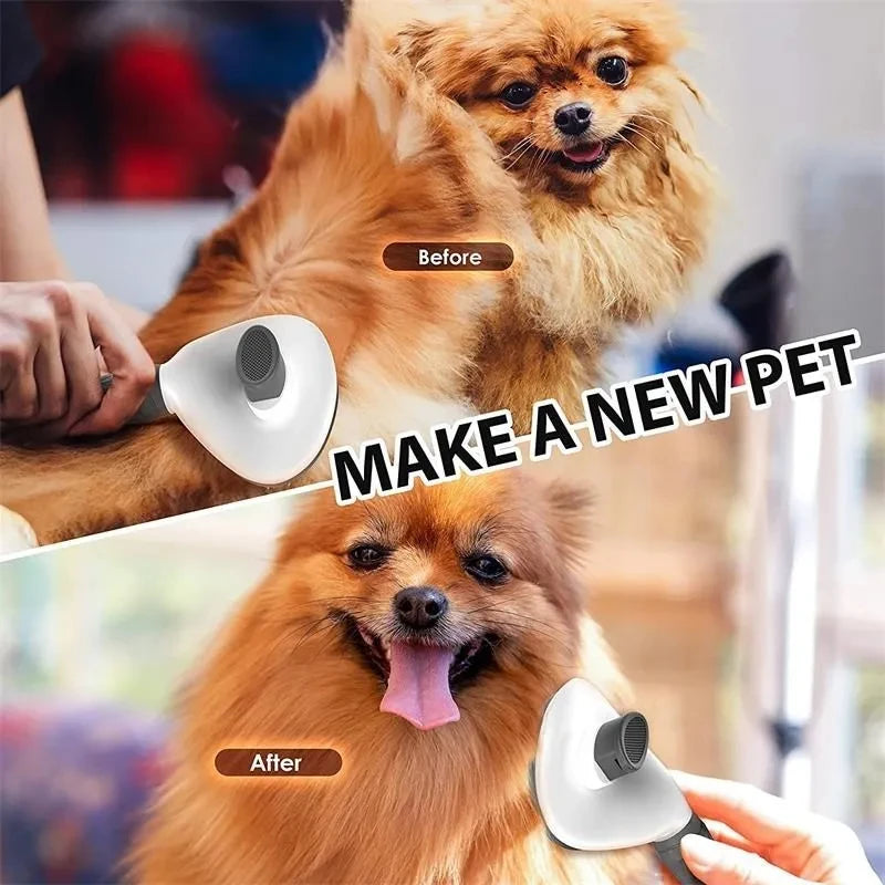 Pet Grooming Brush for Dogs Cats Self Cleaning Dematting Comb Removes Loose Hair Dog Cat Brush Pets Accessories