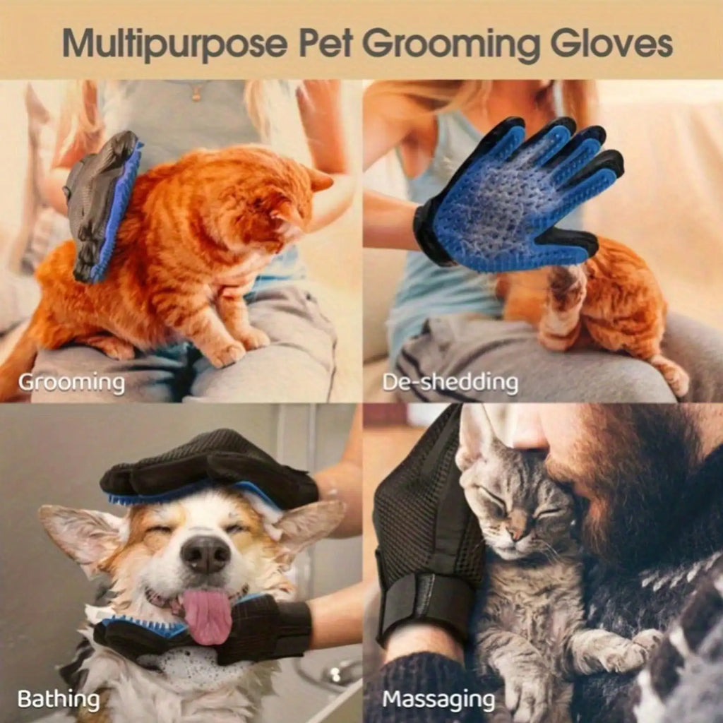 1pcs Pet Grooming Glove Brush For Dogs And Cats Fur And Hair Removal Mitt（Left or right hand）