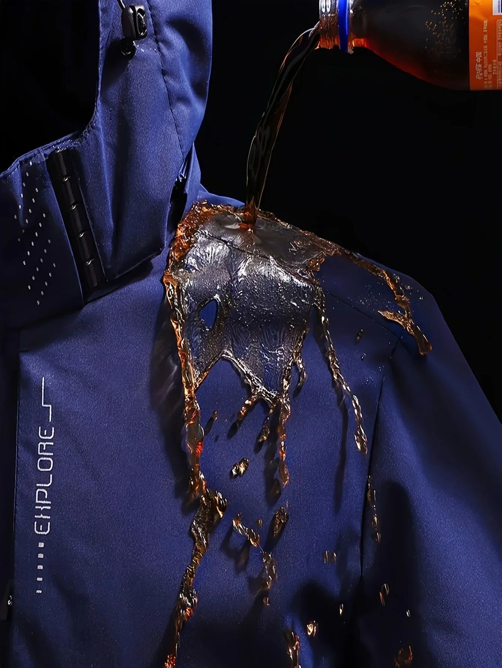 New Men's Lightweight Waterproof Rain Jacket Hooded Shell Outdoor Windbreaker for Hiking & Travel Breathable & Packable Coat Men