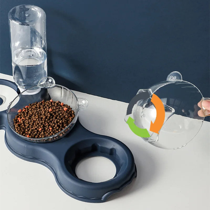 Pet Bowl Cat Bowl Dog Bowl Automatic Drinking Bowl Cat Food Bowl Anti Slip Double Bowl Easy To Clean Pet Supplies Cat Supplies