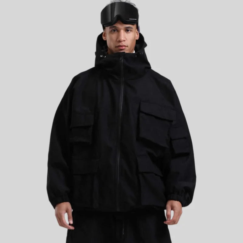 GSOU SNOW New Ski Jacket Loose Warm Windproof Snow Garment Waterproof Wear Resistant Skiing Clothing Winter Outdoor Sports Tops