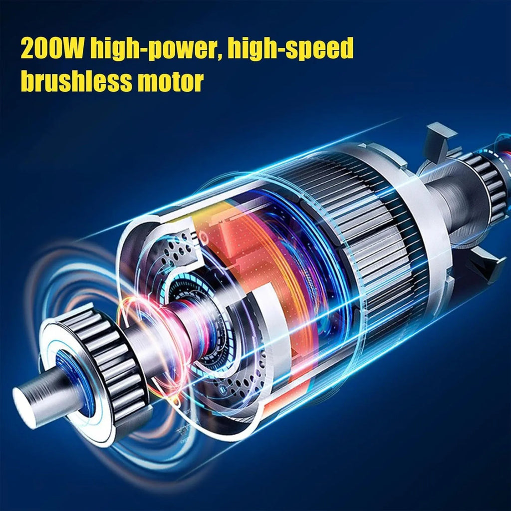 Portable Car Vacuum Cleaner: Mini Handheld Cordless Cleaner with Blower Function, Powerful Suction, and Brushless Motor