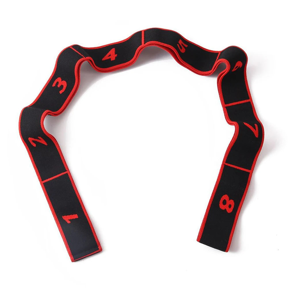 Fitness Exercise Pull Strap with 8 Numbers Stretch Resistance Band Exercise Elastic Band for Stretching and Physical Therapy