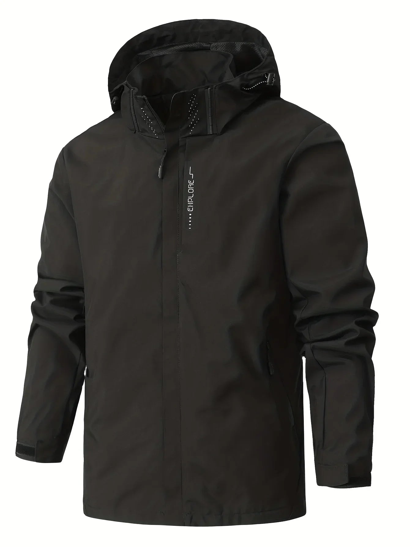 New Men's Lightweight Waterproof Rain Jacket Hooded Shell Outdoor Windbreaker for Hiking & Travel Breathable & Packable Coat Men