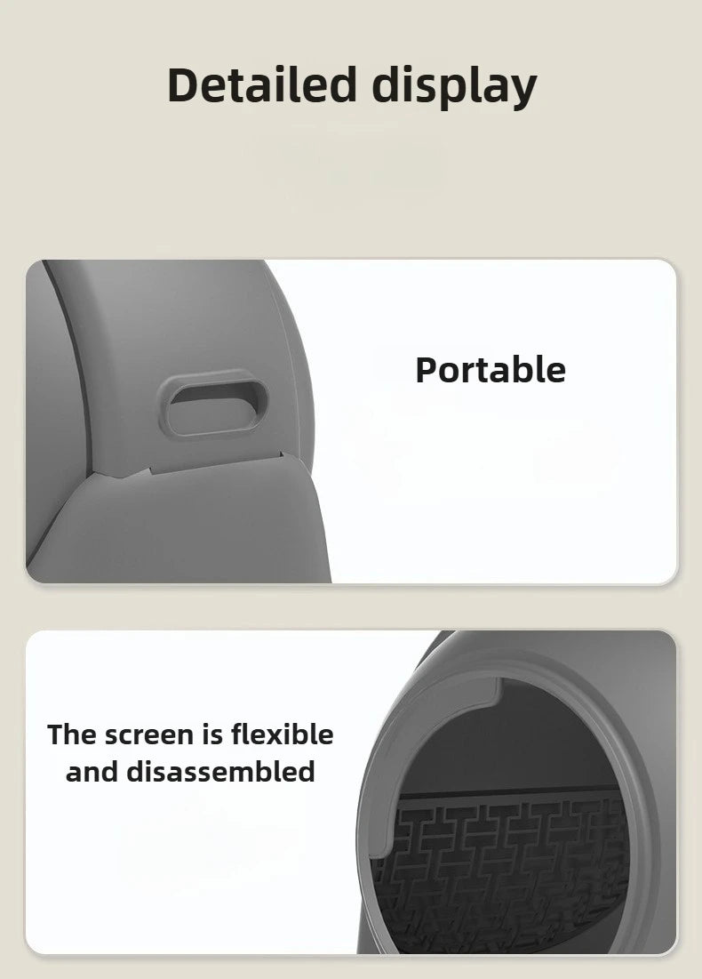Self-cleaning Cat Litter Box Large Spaces Roller Intelligent Automatic Cat Toilet Sandbox Household Waste and Cleaning