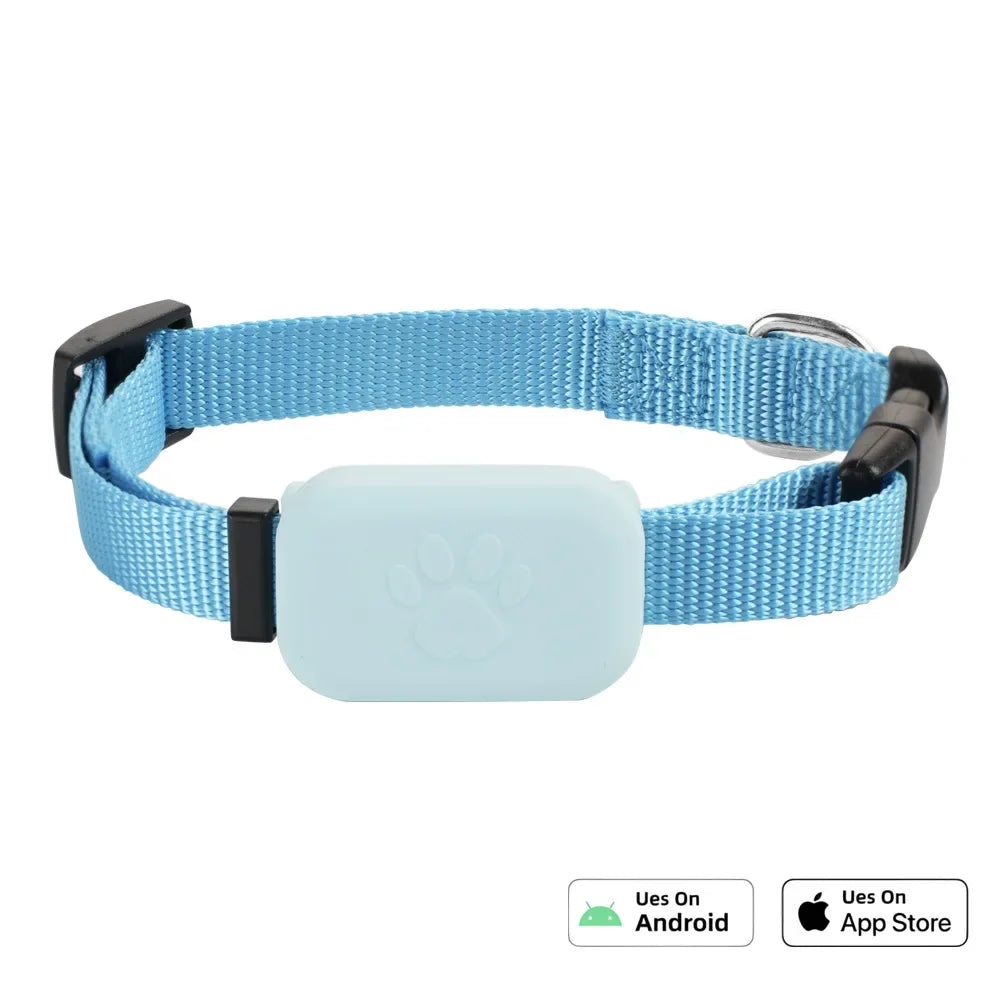 Pet Tracker GPS Waterproof Dog Cat Finder with Real-Time Tracking Anti-Lost Alarm Smart APP Notification Locator Collar for Pets