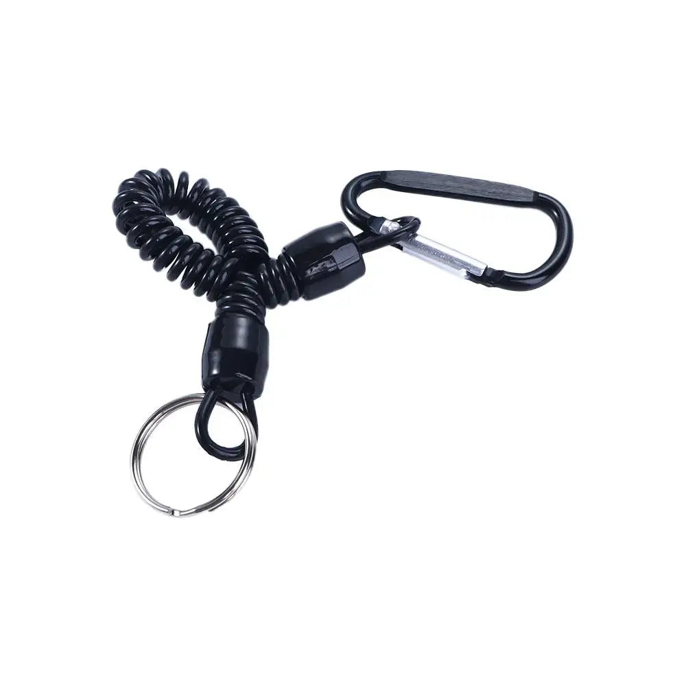Hiking Accessories Climbing Anti-lost Tools Keyring Tackle Retractable Lanyards Fishing String Spring Rope Carabiner