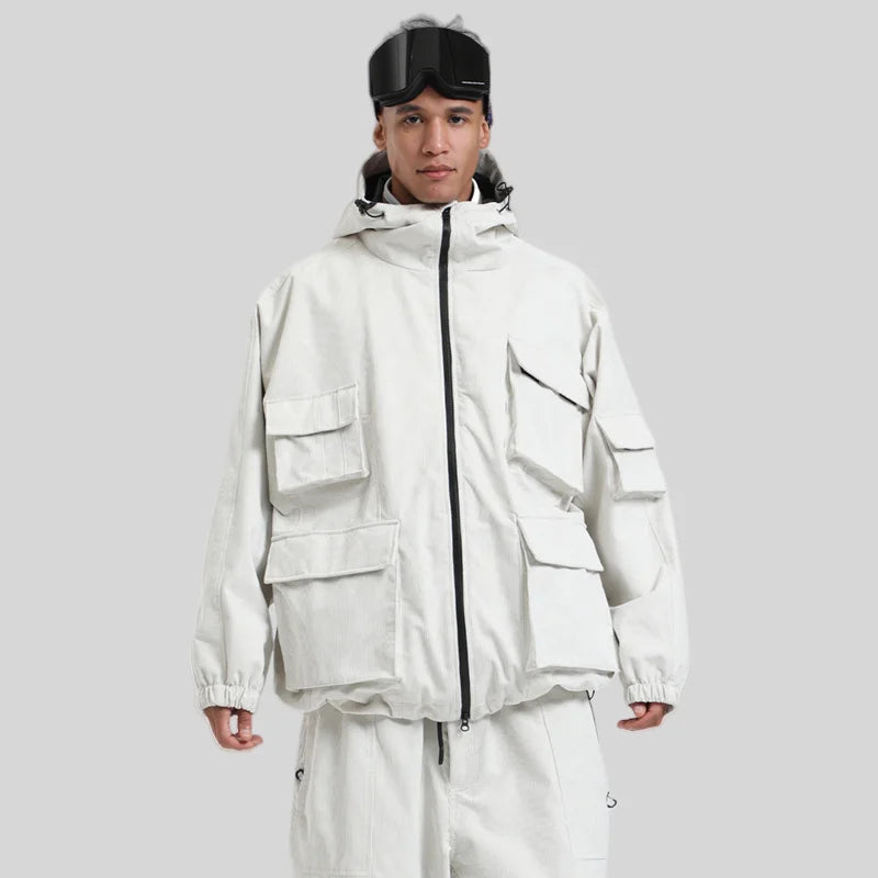 GSOU SNOW New Ski Jacket Loose Warm Windproof Snow Garment Waterproof Wear Resistant Skiing Clothing Winter Outdoor Sports Tops
