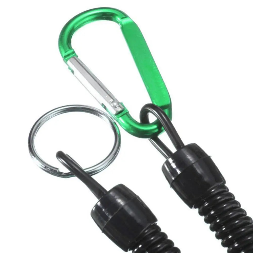 Hiking Accessories Climbing Anti-lost Tools Keyring Tackle Retractable Lanyards Fishing String Spring Rope Carabiner