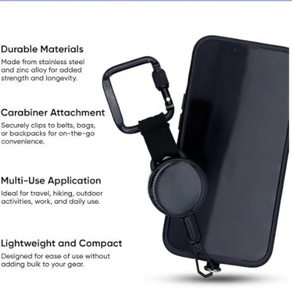Retractable Anti-Theft Phone Lanyard Telescopic Smartphone Safety Tether Belt Clip Phone Holder Strap for Travel