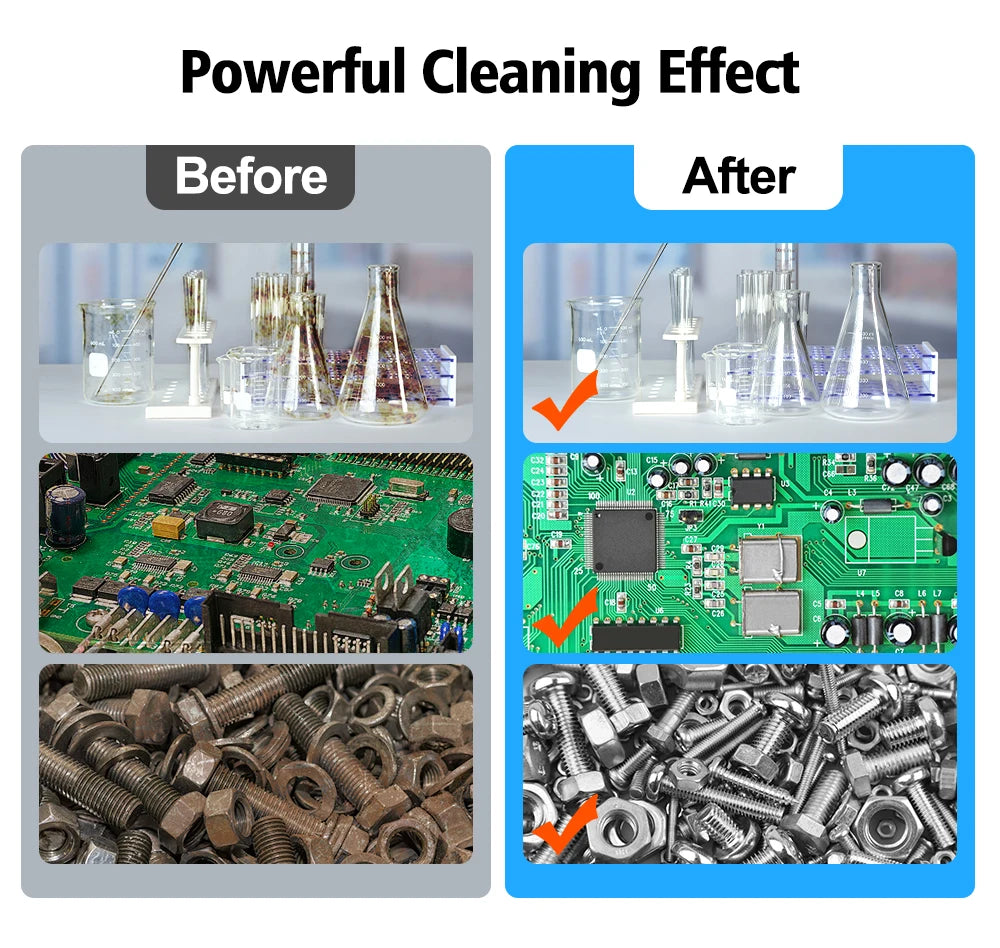 Ultrasonic cleaner: a high-efficiency ultrasonic cleaning device suitable for jewelry, eyewear, hardware, and printer nozzles