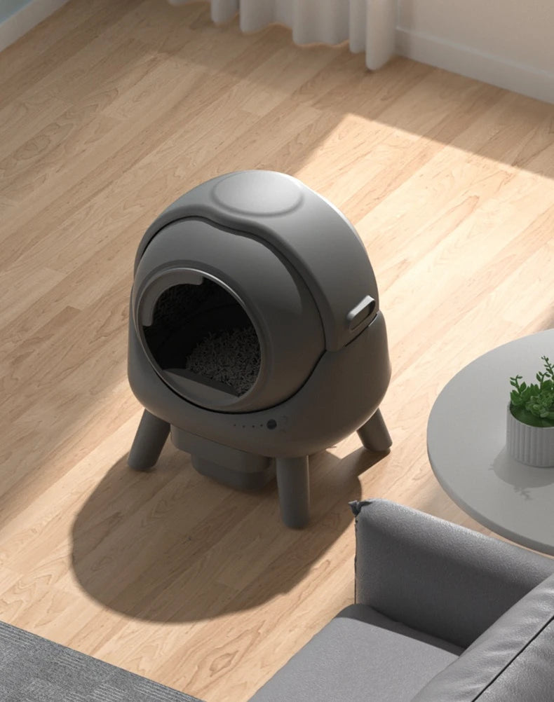 Self-cleaning Cat Litter Box Large Spaces Roller Intelligent Automatic Cat Toilet Sandbox Household Waste and Cleaning