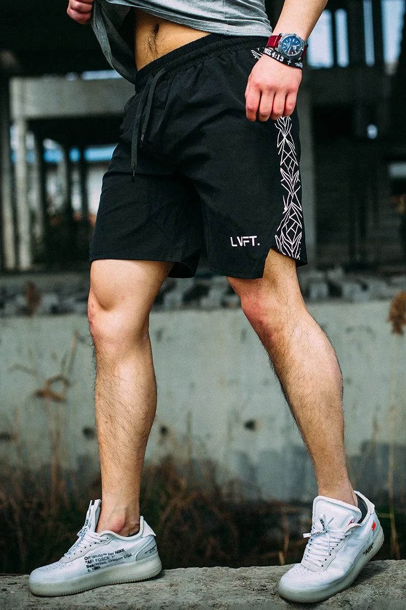 Quick-drying Shorts Fitness Training Jogging Pants for Men Muscular Casual Breathable Fashion Five-point Pants Casual Versatile