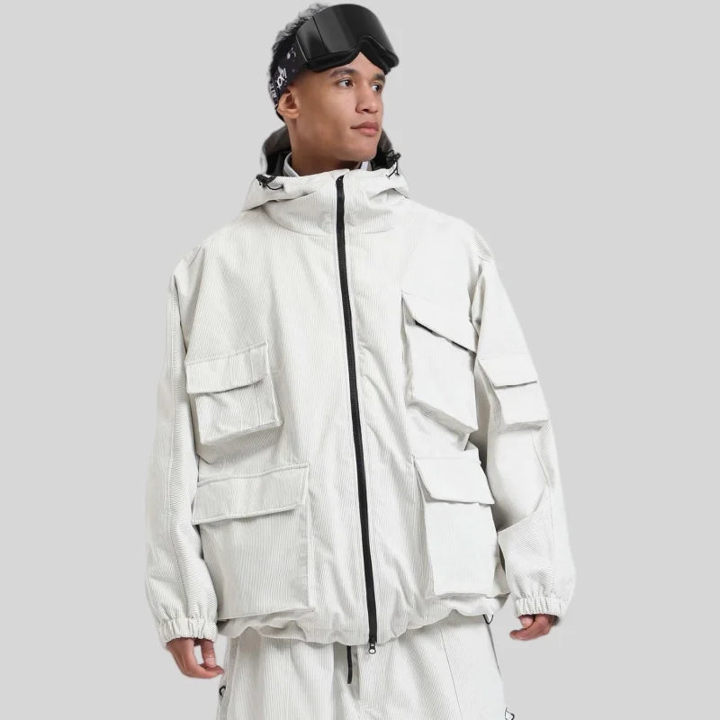 GSOU SNOW New Ski Jacket Loose Warm Windproof Snow Garment Waterproof Wear Resistant Skiing Clothing Winter Outdoor Sports Tops