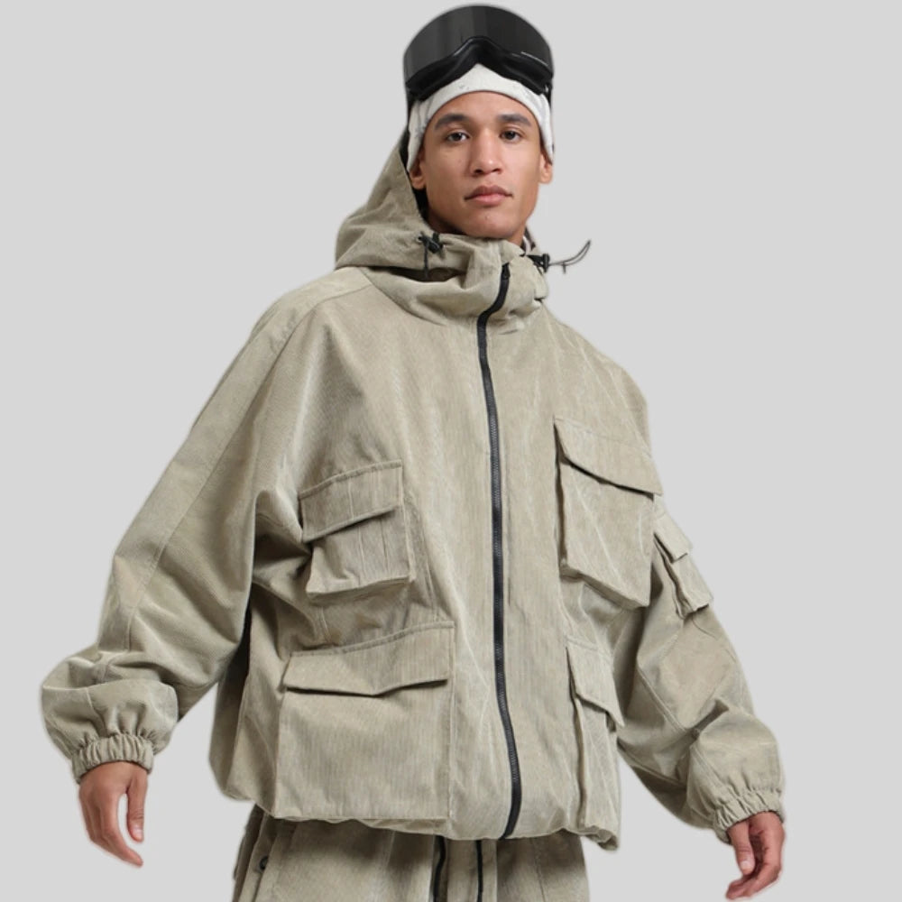 GSOU SNOW New Ski Jacket Loose Warm Windproof Snow Garment Waterproof Wear Resistant Skiing Clothing Winter Outdoor Sports Tops