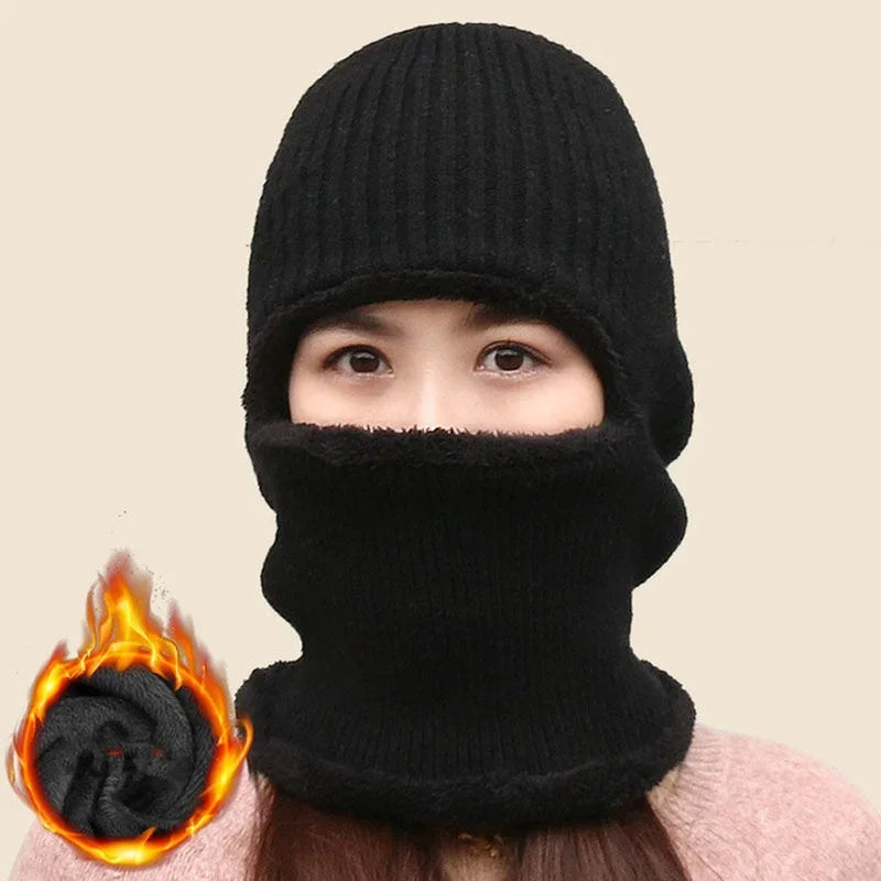 Ski Mask for Men Knitted Full Winter Face Mask 1 Hole Balaclava Ski Hat for Cold Weather Men Women
