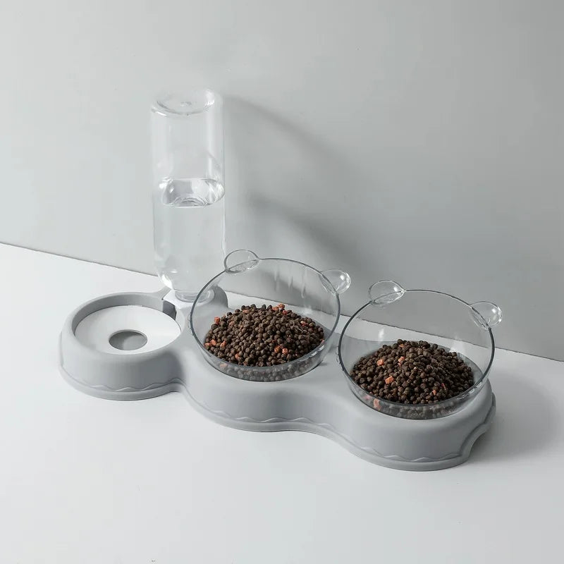 Pet Bowl Cat Bowl Dog Bowl Automatic Drinking Bowl Cat Food Bowl Anti Slip Double Bowl Easy To Clean Pet Supplies Cat Supplies