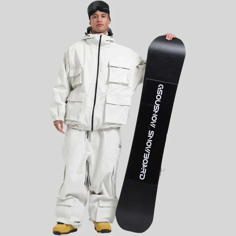 GSOU SNOW New Ski Jacket Loose Warm Windproof Snow Garment Waterproof Wear Resistant Skiing Clothing Winter Outdoor Sports Tops