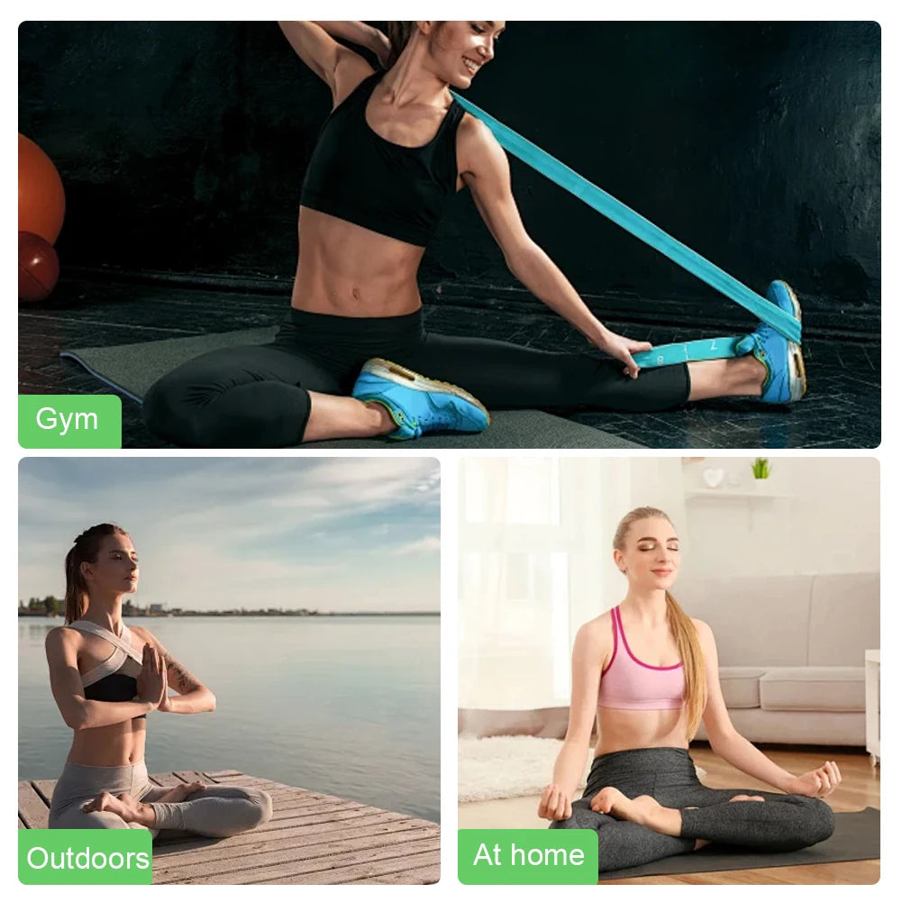 Fitness Exercise Pull Strap with 8 Numbers Stretch Resistance Band Exercise Elastic Band for Stretching and Physical Therapy