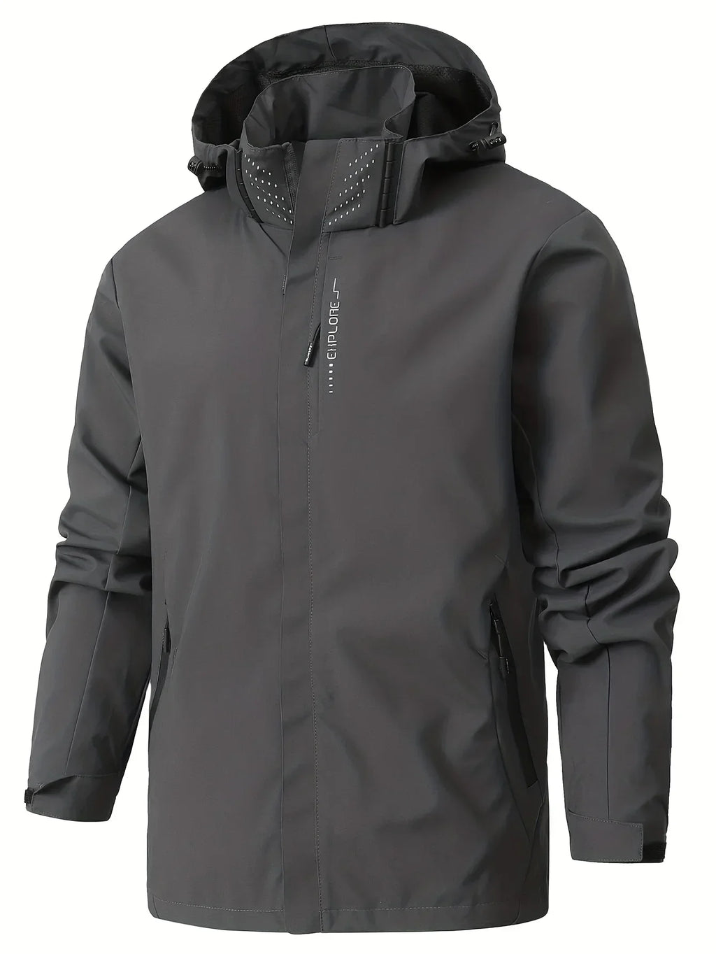 New Men's Lightweight Waterproof Rain Jacket Hooded Shell Outdoor Windbreaker for Hiking & Travel Breathable & Packable Coat Men