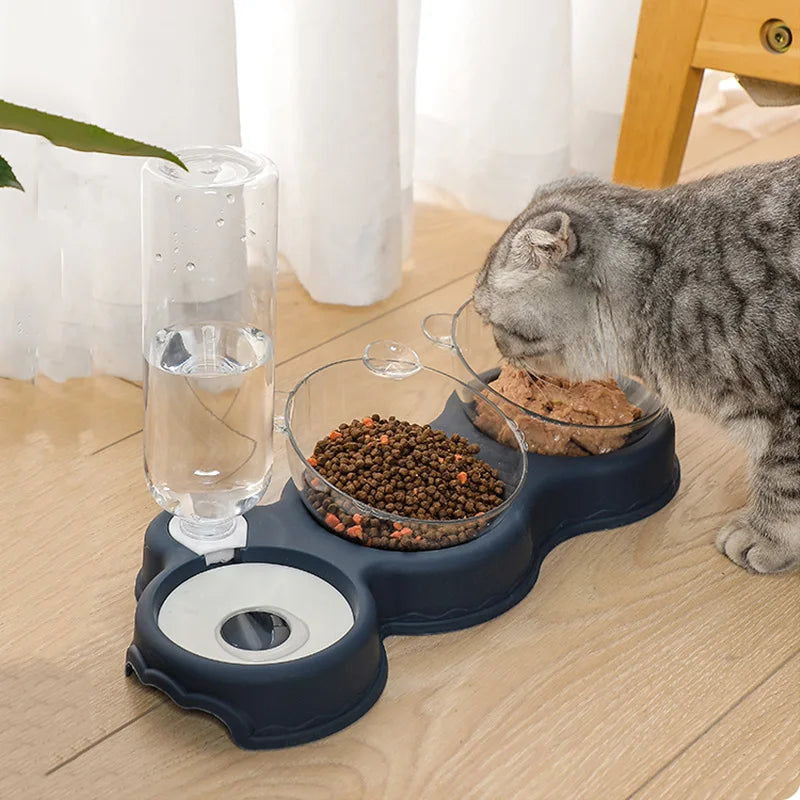 Pet Bowl Cat Bowl Dog Bowl Automatic Drinking Bowl Cat Food Bowl Anti Slip Double Bowl Easy To Clean Pet Supplies Cat Supplies