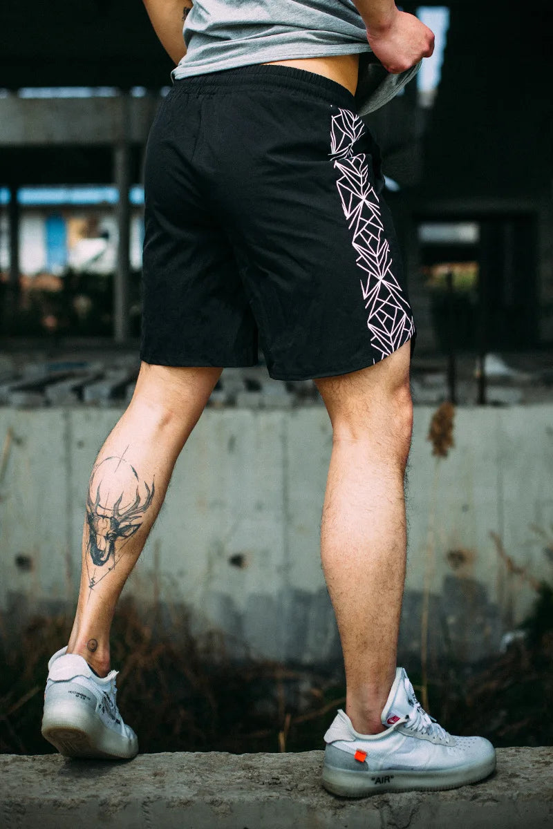 Quick-drying Shorts Fitness Training Jogging Pants for Men Muscular Casual Breathable Fashion Five-point Pants Casual Versatile