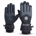 Winter Unisex Snowboard Ski Gloves PU Leather Non-slip Touch Screen Waterproof Motorcycle Cycling Fleece Warm Snow Gloves