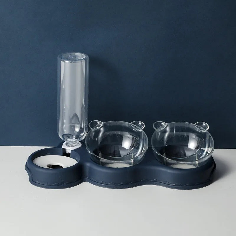 Pet Bowl Cat Bowl Dog Bowl Automatic Drinking Bowl Cat Food Bowl Anti Slip Double Bowl Easy To Clean Pet Supplies Cat Supplies