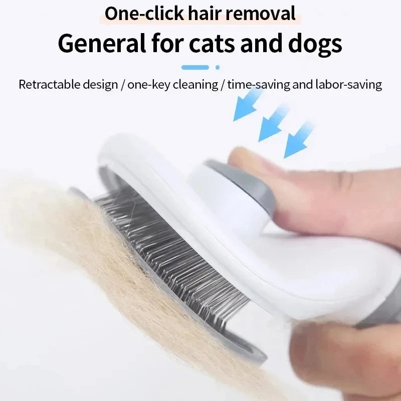 Pet Grooming Brush for Dogs Cats Self Cleaning Dematting Comb Removes Loose Hair Dog Cat Brush Pets Accessories