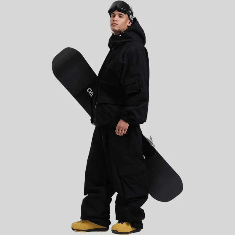 GSOU SNOW New Ski Jacket Loose Warm Windproof Snow Garment Waterproof Wear Resistant Skiing Clothing Winter Outdoor Sports Tops