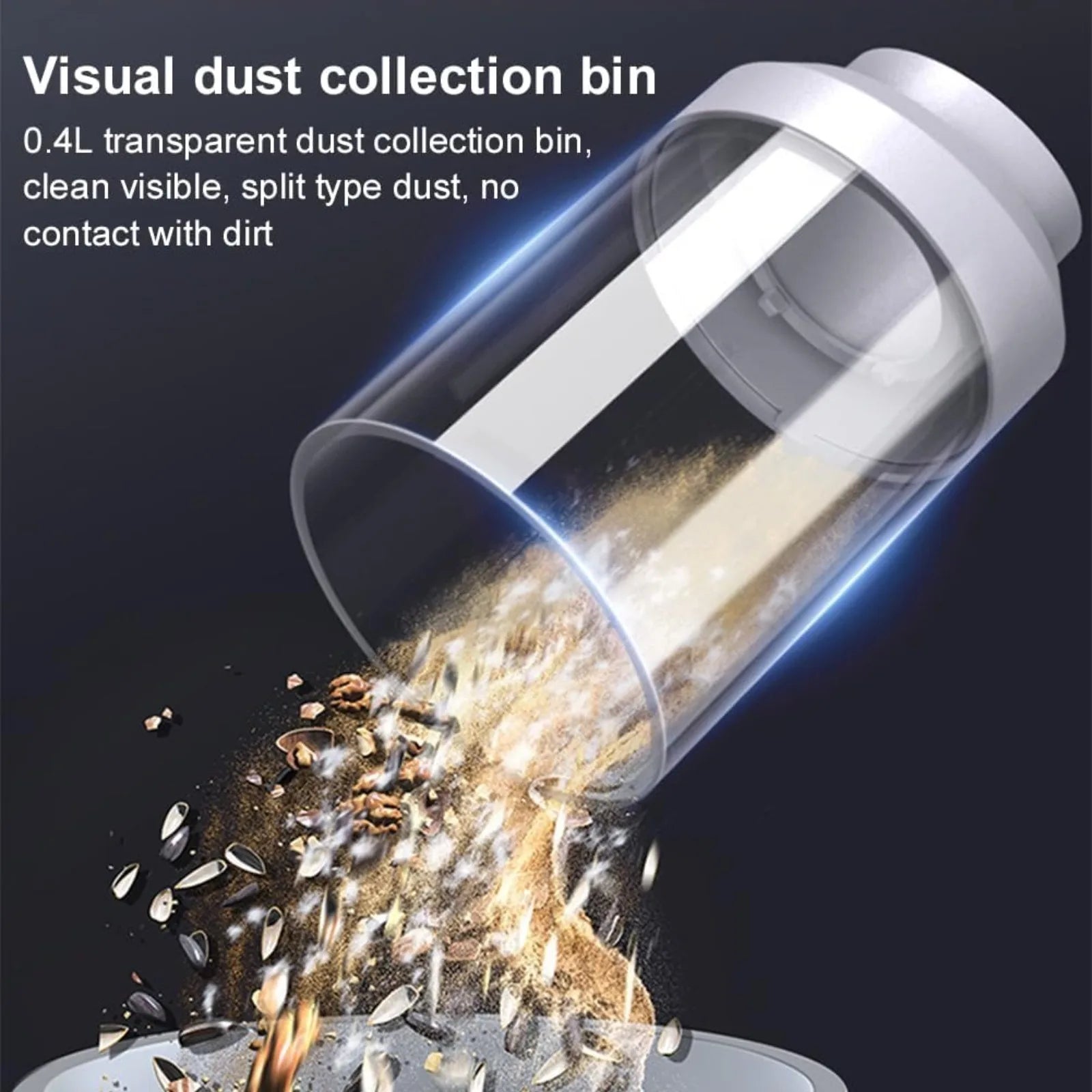 Portable Car Vacuum Cleaner: Mini Handheld Cordless Cleaner with Blower Function, Powerful Suction, and Brushless Motor