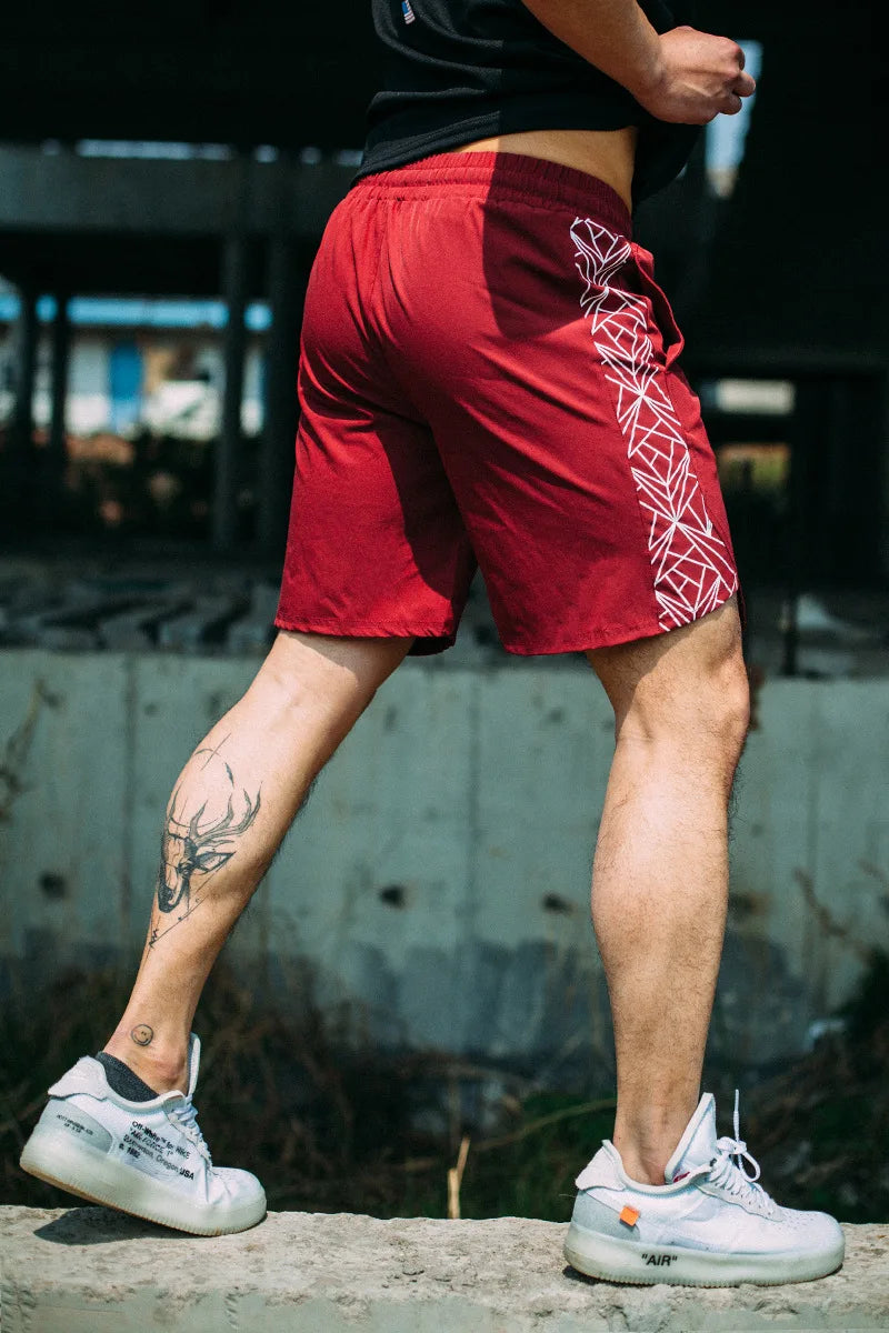 Quick-drying Shorts Fitness Training Jogging Pants for Men Muscular Casual Breathable Fashion Five-point Pants Casual Versatile