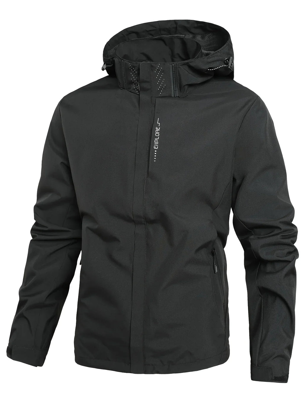 New Men's Lightweight Waterproof Rain Jacket Hooded Shell Outdoor Windbreaker for Hiking & Travel Breathable & Packable Coat Men