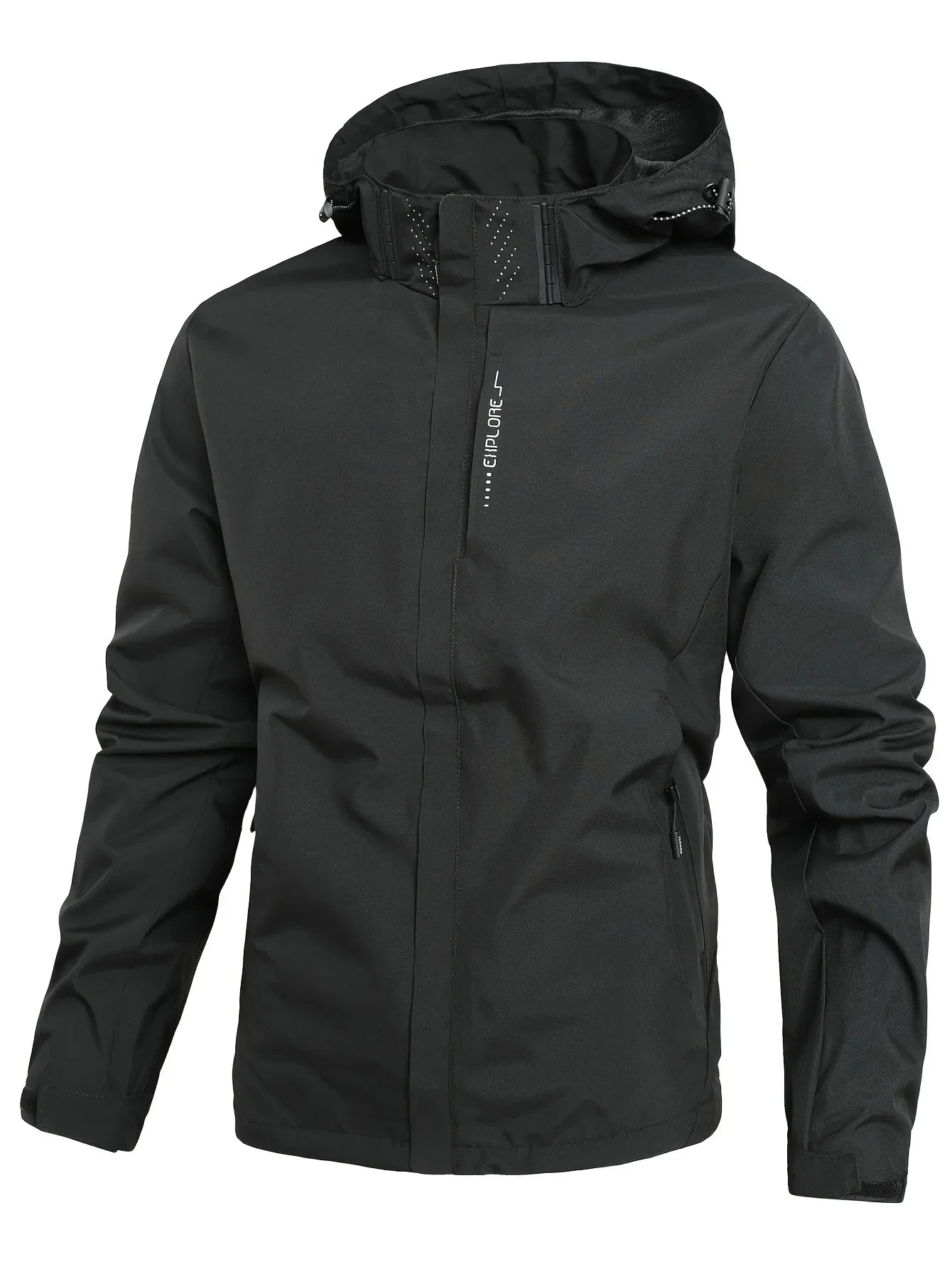 New Men's Lightweight Waterproof Rain Jacket Hooded Shell Outdoor Windbreaker for Hiking & Travel Breathable & Packable Coat Men