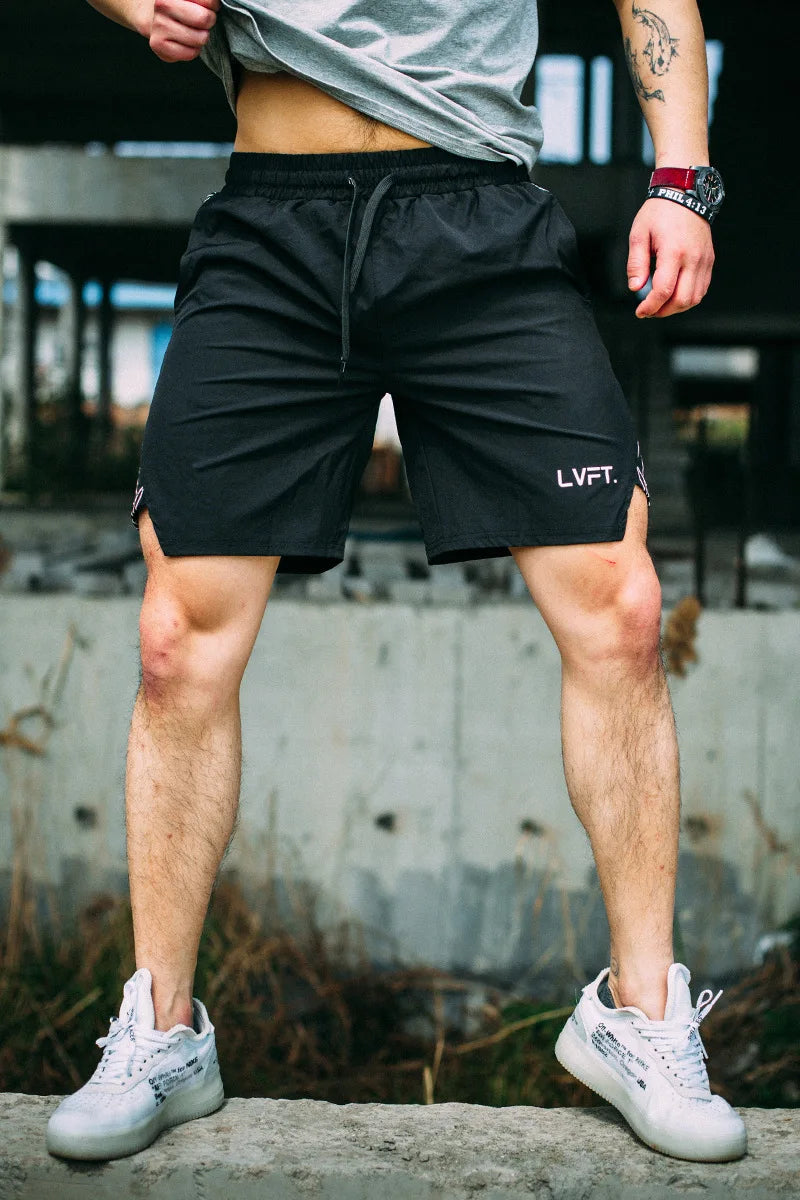 Quick-drying Shorts Fitness Training Jogging Pants for Men Muscular Casual Breathable Fashion Five-point Pants Casual Versatile