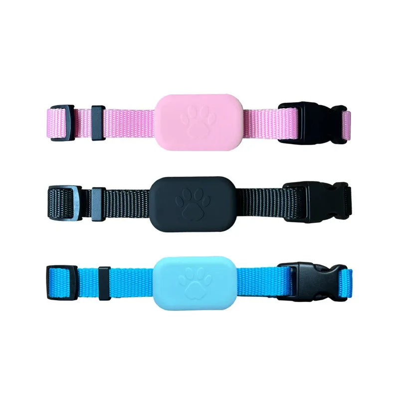 Pet Tracker GPS Waterproof Dog Cat Finder with Real-Time Tracking Anti-Lost Alarm Smart APP Notification Locator Collar for Pets