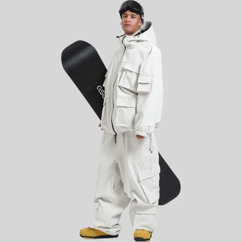 GSOU SNOW New Ski Jacket Loose Warm Windproof Snow Garment Waterproof Wear Resistant Skiing Clothing Winter Outdoor Sports Tops