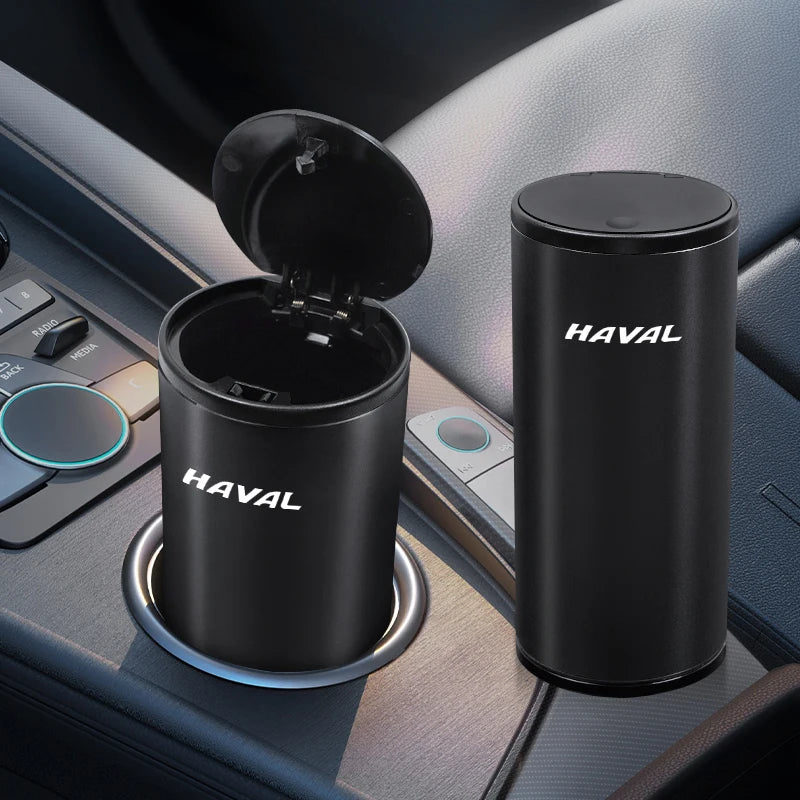 Car Trash Bin Alloy Garbage Can Car Organizer Storage Accessories For Haval H4 H5 H7 H6 Jolion H9 H1 M6 H8 F5 H2 F7X F7 Dargo H3