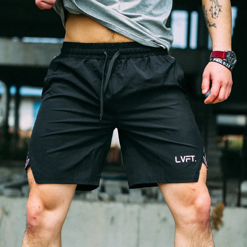 Quick-drying Shorts Fitness Training Jogging Pants for Men Muscular Casual Breathable Fashion Five-point Pants Casual Versatile