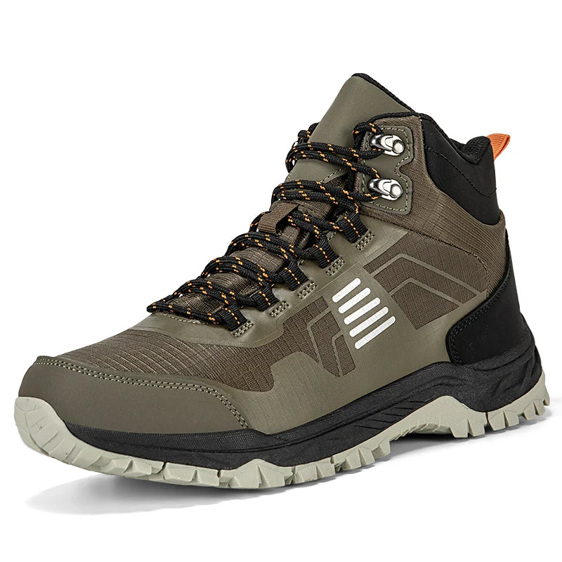 Hiking Shoes Men Outdoor Anti-slip Lace-up High-top Women Shoes Flat Breathable Shock-absorbing Casual Sports Shoes Men