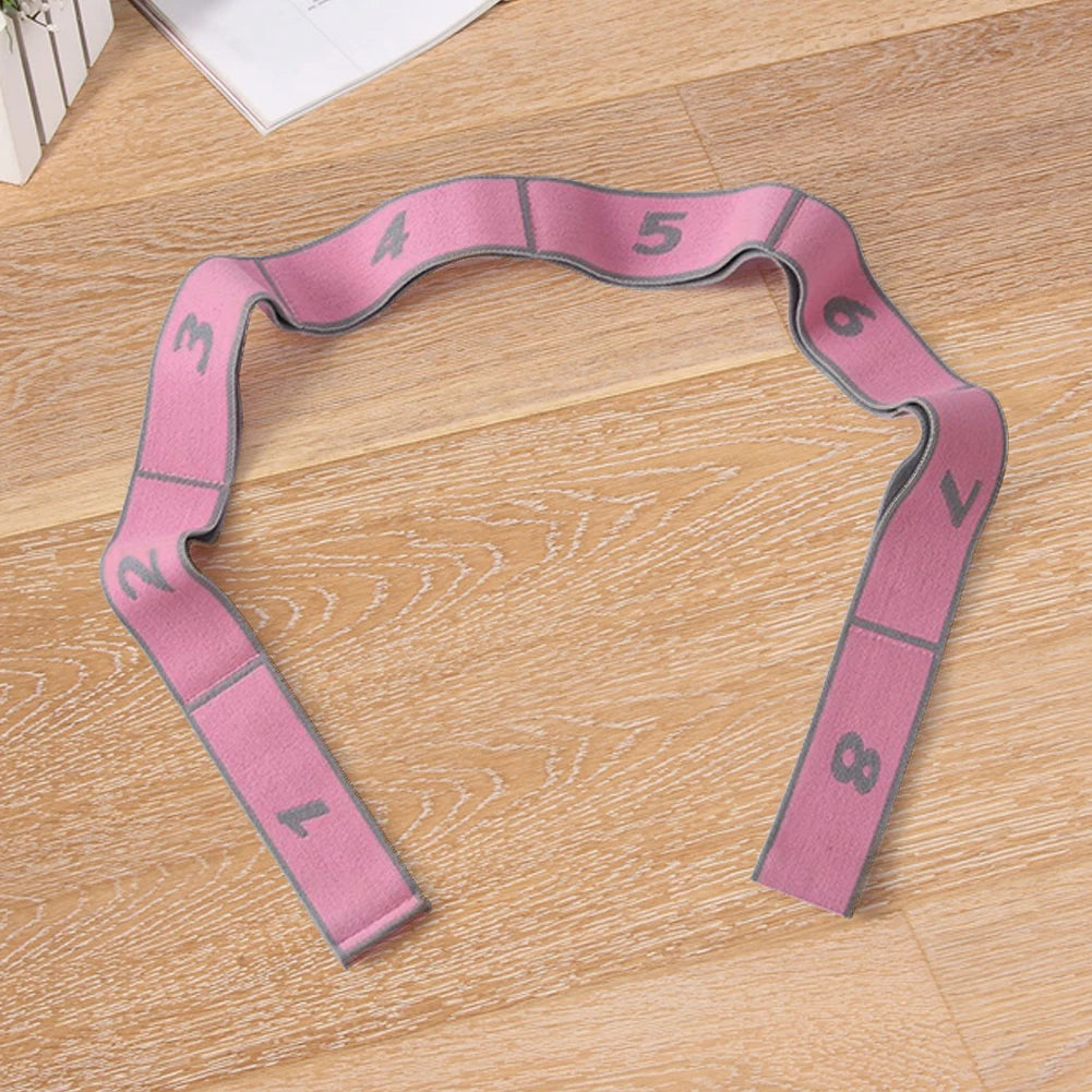 Fitness Exercise Pull Strap with 8 Numbers Stretch Resistance Band Exercise Elastic Band for Stretching and Physical Therapy