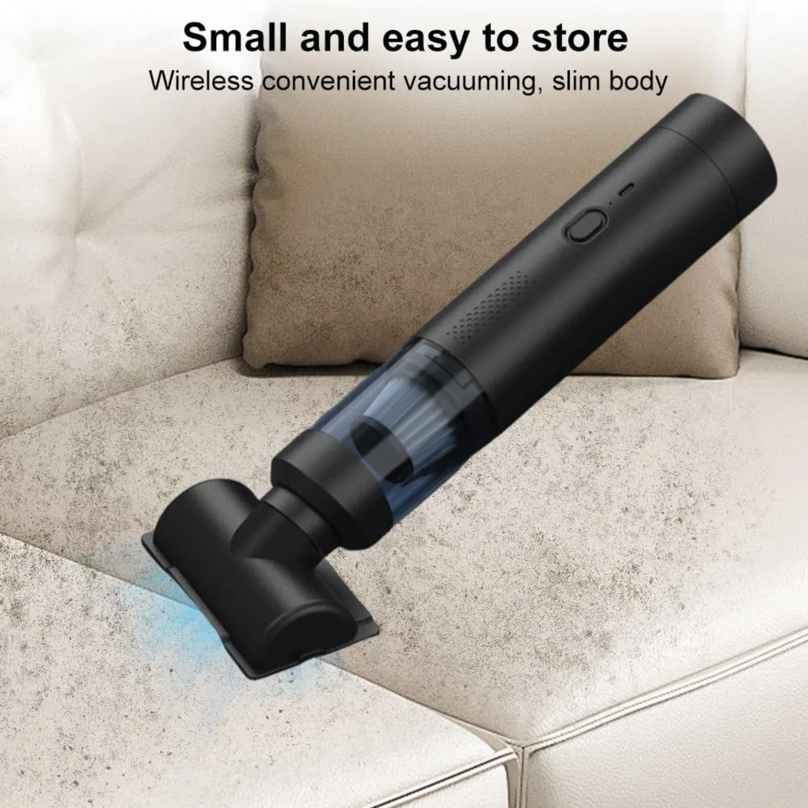 Portable Car Vacuum Cleaner: Mini Handheld Cordless Cleaner with Blower Function, Powerful Suction, and Brushless Motor