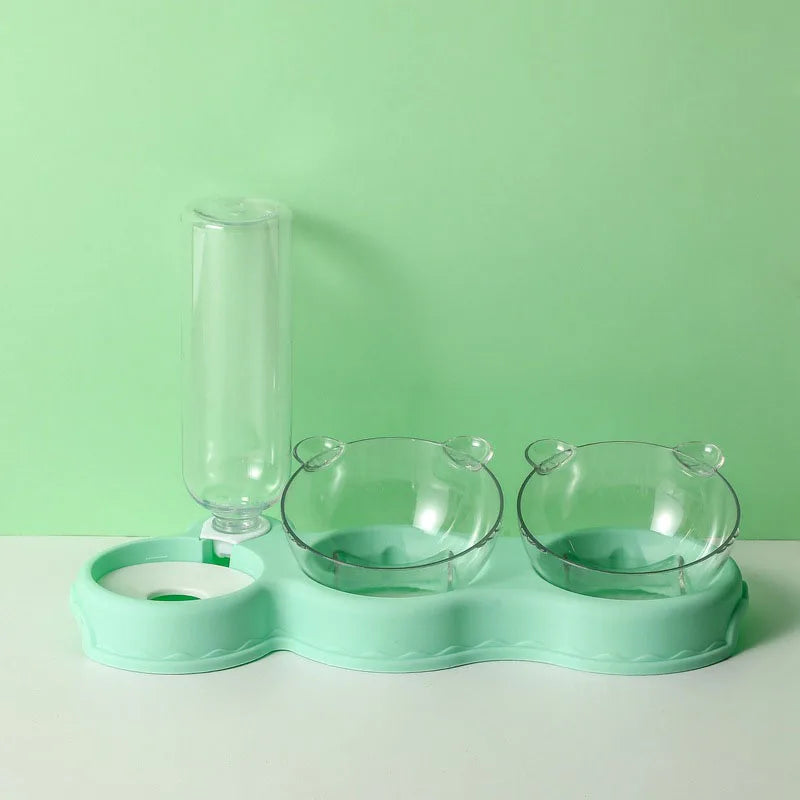Pet Bowl Cat Bowl Dog Bowl Automatic Drinking Bowl Cat Food Bowl Anti Slip Double Bowl Easy To Clean Pet Supplies Cat Supplies
